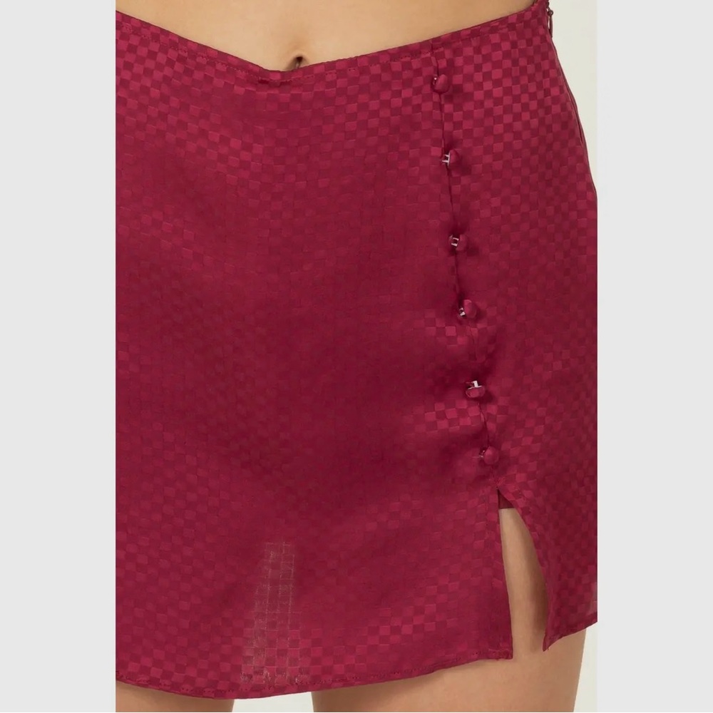 Satin Raspberry Mini Skorts NWT - Picture 3 of 7